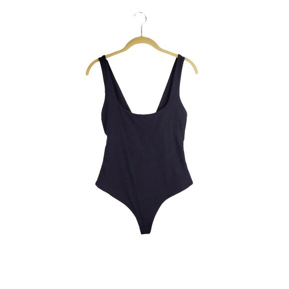 Alix NYC Mott Black Scoop Neck Thong Bodysuit Tank Womens Size Medium - Picture 2 of 10